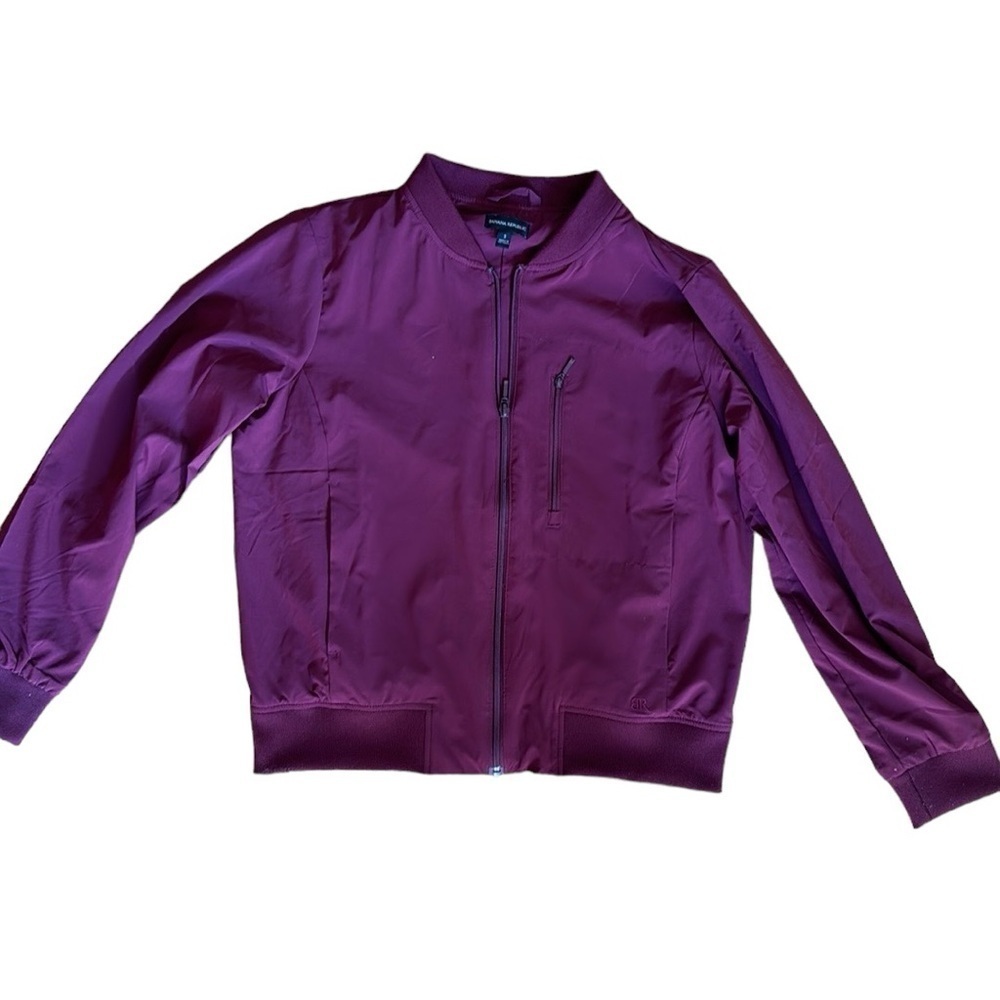 BR Banana Republic Flyweight Bomber Maroon Lined Jacket size Small